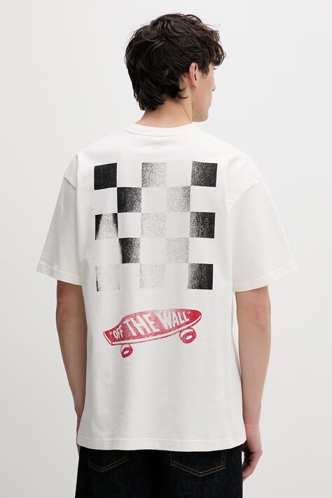 Vans t-shirt męski bawełniany Premium LX Full Deck SS beżowy VN000T6VC9F1