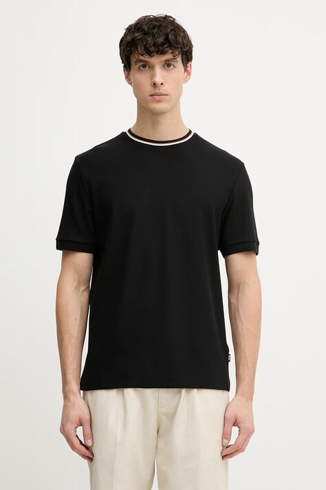 BOSS tričko pánske bavlnené Taut 40 čierne 50559847