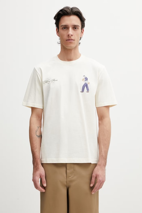 Filling Pieces Bakery t-shirt bawełniany męski beżowy 412620500286.214