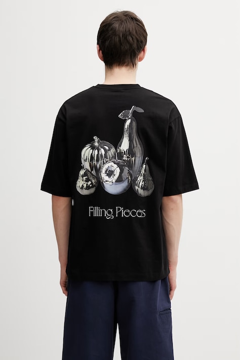 Filling Pieces t-shirt bawełniany Chrome Fruit męski kolor czarny z nadrukiem 412620501291.130