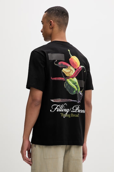 Filling Pieces t-shirt da uomo in cotone Pepper nero 412620500287.130