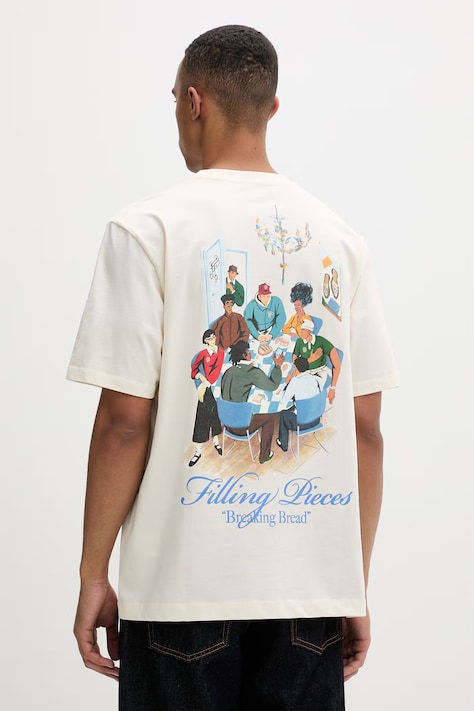 Filling Pieces t-shirt bawełniany Pepper męski kolor beżowy z nadrukiem 412620500285.214