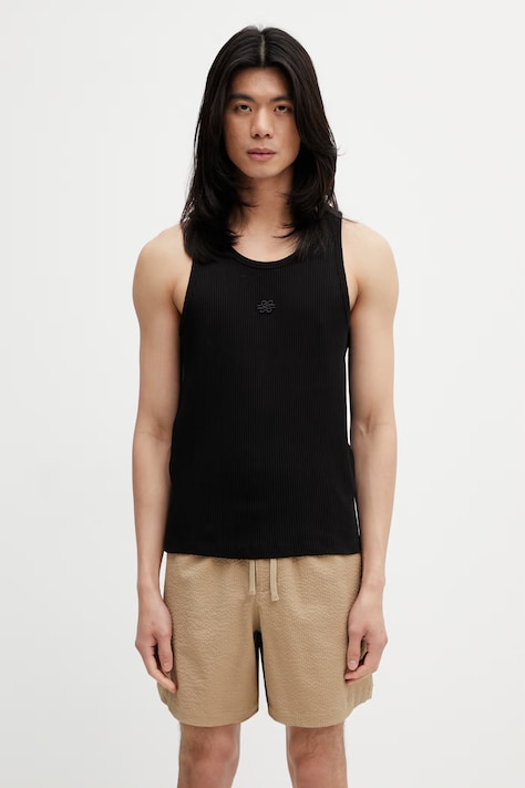 Filling Pieces Ribbed топ с памук мъжки черен 412622500331.130
