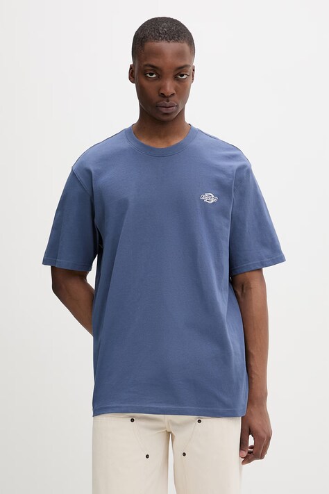Dickies тениска basic мъжка от памук синя DK0A4YAIRI21