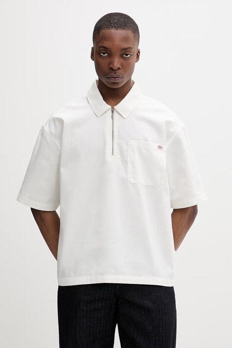 Dickies polo męskie z bawełną beżowe DK0A88PIC481