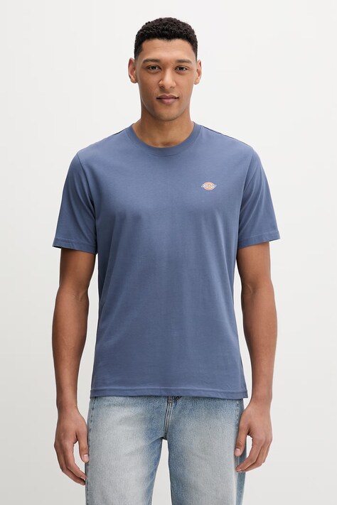 Dickies t-shirt bawełniany męski kolor niebieski z nadrukiem DK0A4XDBRI21