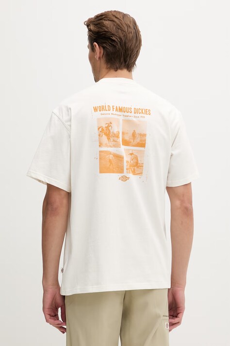 Dickies t-shirt da uomo in cotone beige DK0A88QOC481