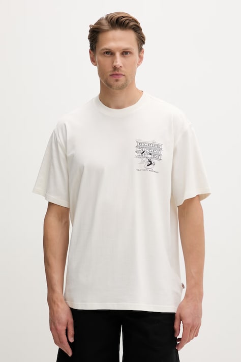 Dickies tričko pánske bavlnené béžové DK0A88JHC481