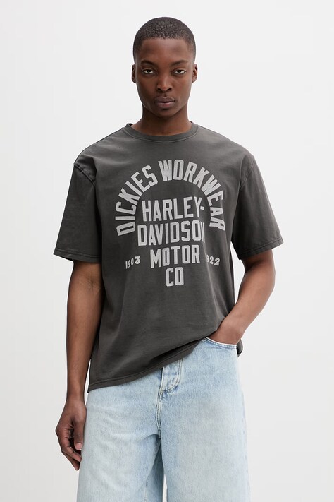 Dickies T-shirt męski bawełniany szary DK0A88RMBLK1