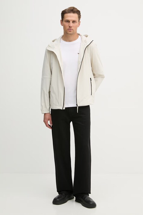 Aeronautica Militare t-shirt bawełniany męski kolor beżowy gładki TS2522UJ00641