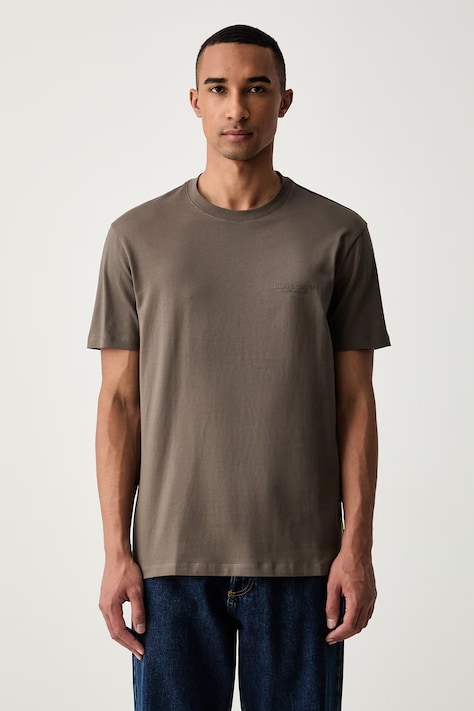 Armani Exchange T-shirt męski bawełniany brązowy XM001281 AF10361