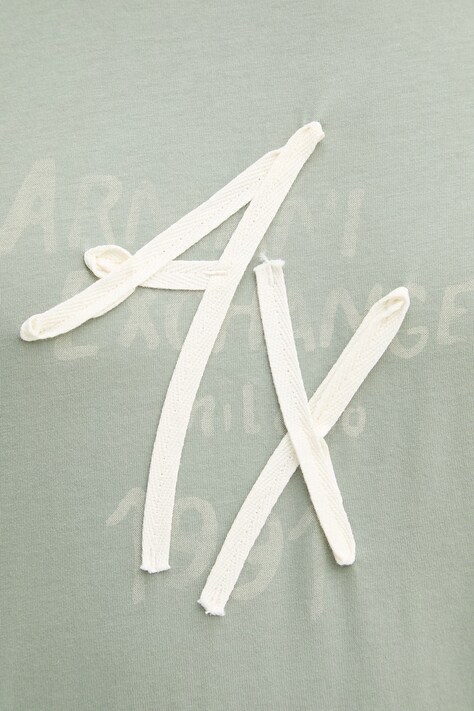 Armani Exchange футболка чоловіча бавовняна — SS26-TSM1G7, зелений — фото 5