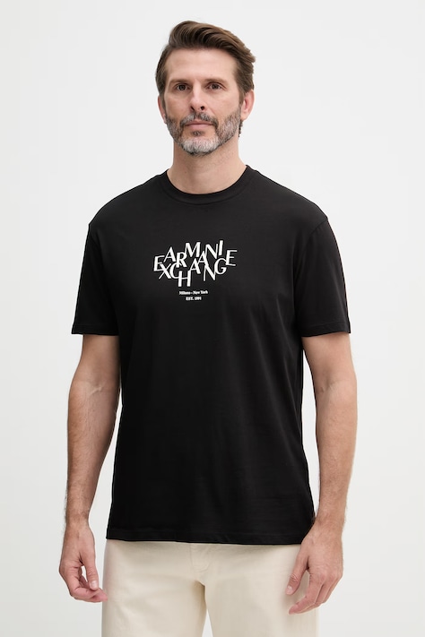 Armani Exchange t-shirt męski bawełniany czarny XM002782 AF10356