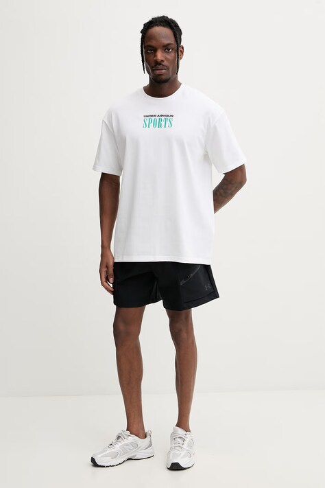 Under Armour футболка чоловіча з бавовною HWT SPORTS — SS26-TSM1HE, білий — фото 2