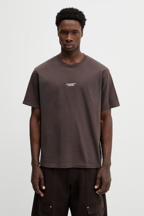 Pamučna majica NEIGHBORHOOD TEE SS.12 boja: smeđa, s aplikacijom, 252PCNH.ST12