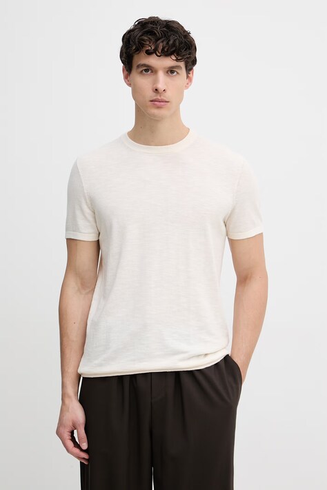 Joop! t-shirt męski bawełniany Beżowy 30101531