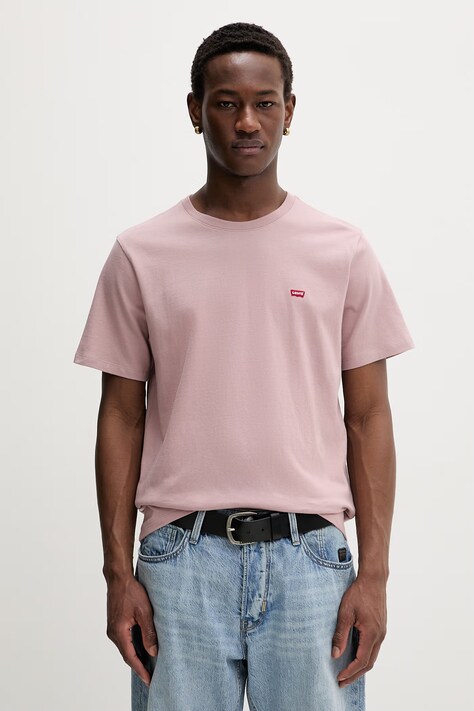 Levi's t-shirt męski bawełniany SS ORIGINAL HM różowy 56605-0307