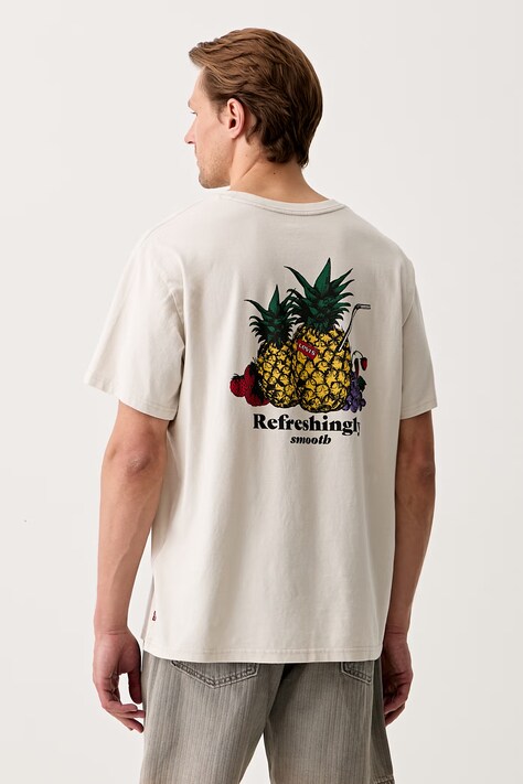 Levi's T-shirt męski bawełniany RELAXED FIT TEE beżowy 16143-2480