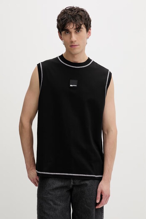 Karl Lagerfeld Jeans top męski bawełniany czarny B2M17050