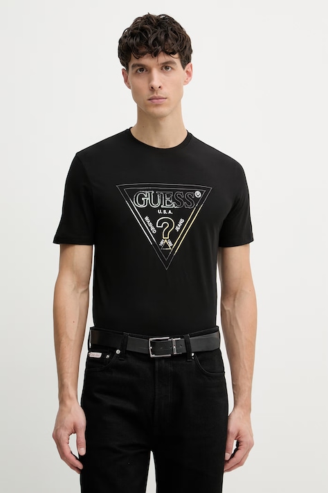 Guess t-shirt ανδρικό μαύρο M6GI11 K2992