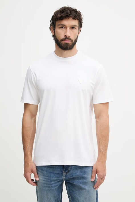 Guess tricou pentru bărbați, din bumbac alb M6GI21 K3053