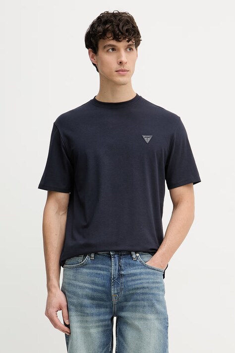 Guess T-shirt ανδρικό με βαμβάκι σκούρο μπλε M6GI21 K3053