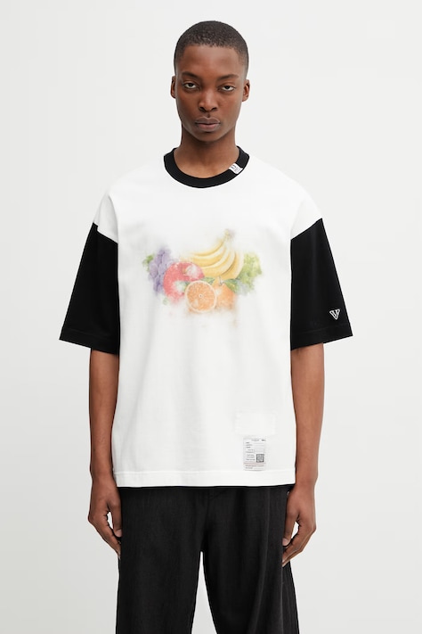 Maison MIHARA YASUHIRO T-shirt bawełniany męski biały J16TS841