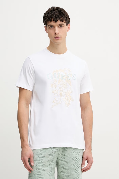 Guess majica za muškarce od pamuka bijela M6GI17 K3038