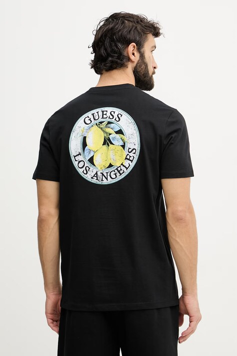 Guess tricou pentru bărbați, din bumbac negru M6GI19 K3051