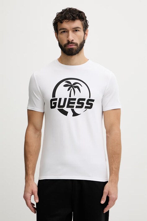 Guess t-shirt męski bawełniany biały F6GI00 J1314