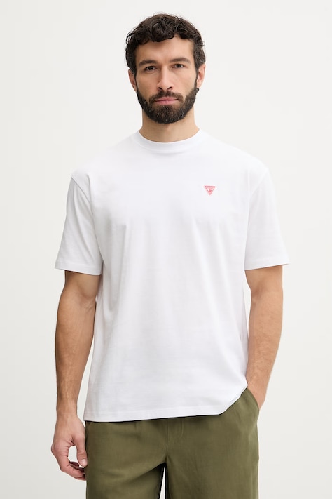 Guess t-shirt ανδρικό βαμβακερό λευκό F6GI11 K8HM4