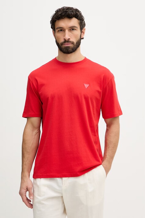 Guess majica za muškarce od pamuka crvena F6GI11 K8HM4
