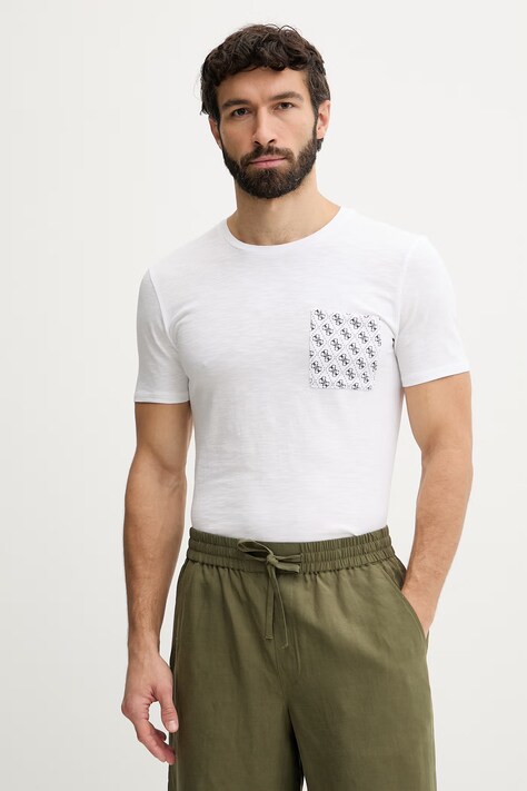 Guess mužské bavlněné bílá F6GI12 K6XN4