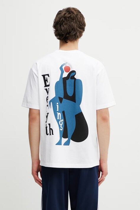 by Parra Everything T-shirt męski bawełniany biały 55280