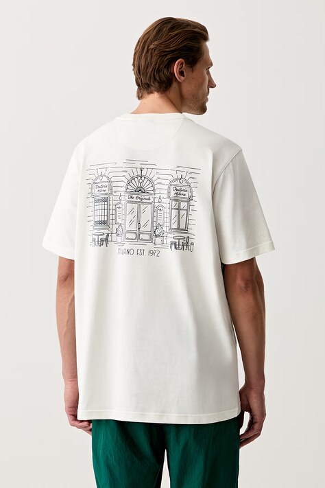 adidas Originals T-shirt męski bawełniany beżowy LE6044