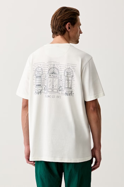 adidas Originals T-shirt męski bawełniany beżowy LE6044