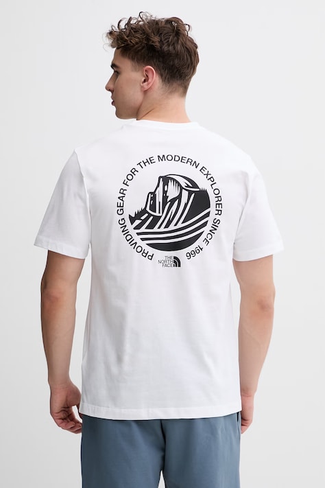 The North Face t-shirt męski z bawełny MONTE biały NF0A8GA7FN41