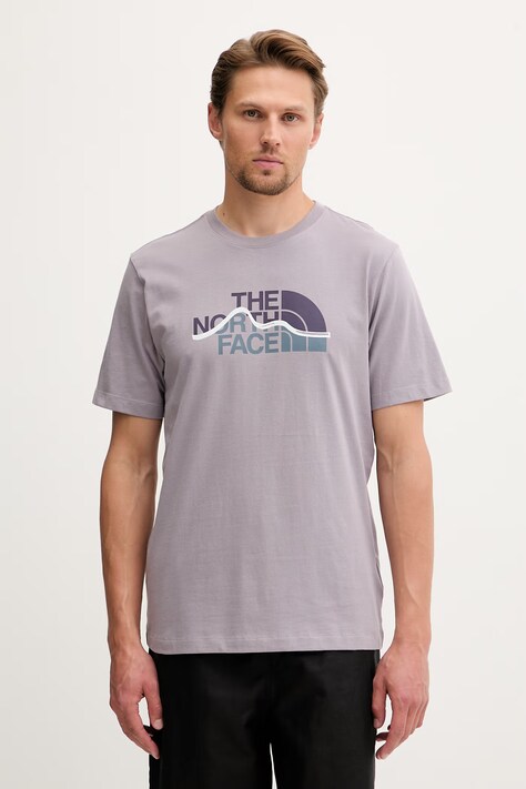 The North Face tricou pentru bărbați, din bumbac MOUNTAIN LINE violet NF0A8GUXG7O1