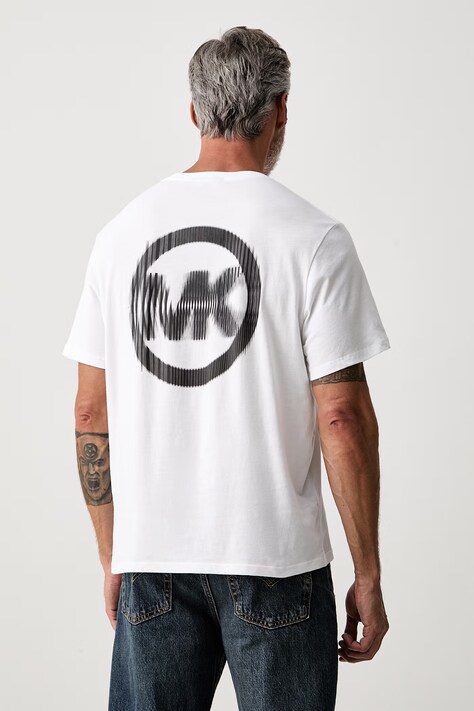 Michael Kors T-shirt męski bawełniany biały CS652XNFV4