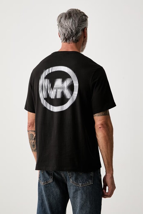 Michael Kors T-shirt męski bawełniany czarny CS652XNFV4