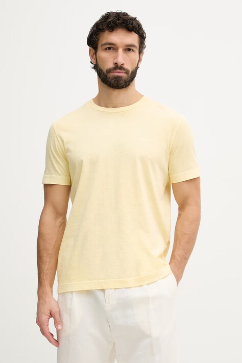 Gant T-shirt basic męski bawełniany żółty 2003419
