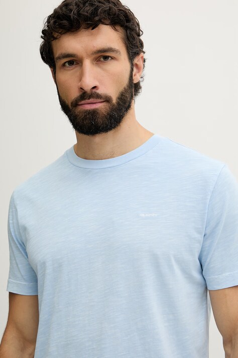 Gant t-shirt basic męski bawełniany niebieski 2003419