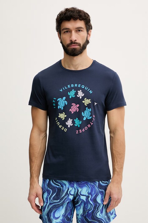 Vilebrequin t-shirt męski THOM granatowy THODP336