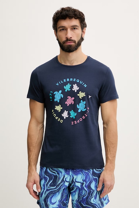 Vilebrequin t-shirt męski THOM granatowy THODP336