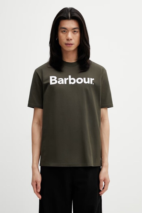 Barbour MTS1406GN13 T-shirt bawełniany męski zielony Pensford OS