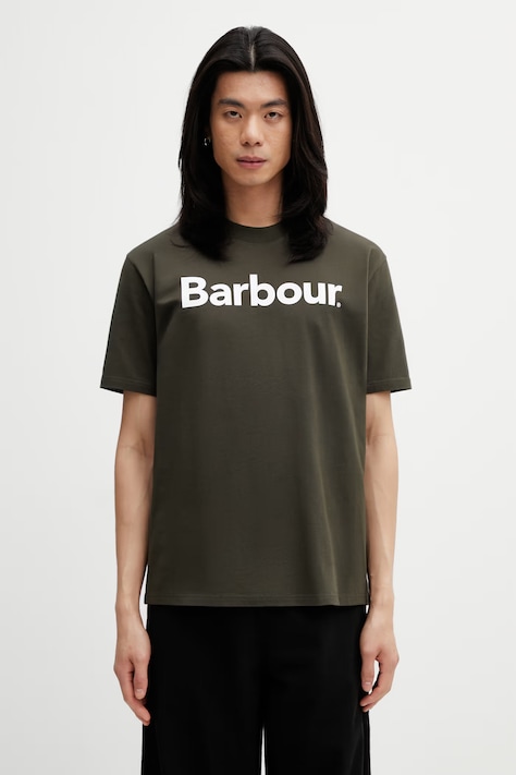 Barbour MTS1406GN13 T-shirt bawełniany męski zielony Pensford OS