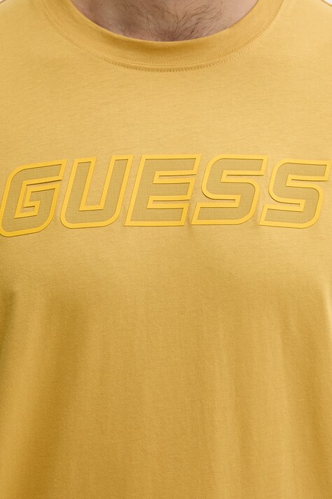 Бавовняна футболка Guess GUSTAVE — SS26-TSM1TL, жовтий — фото 5