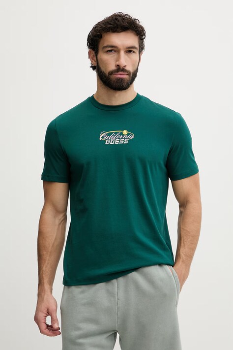 Guess t-shirt męski bawełniany GERD zielony Z6GI15 K3205
