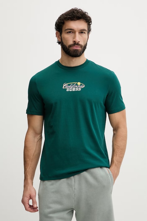 Guess t-shirt męski bawełniany GERD zielony Z6GI15 K3205