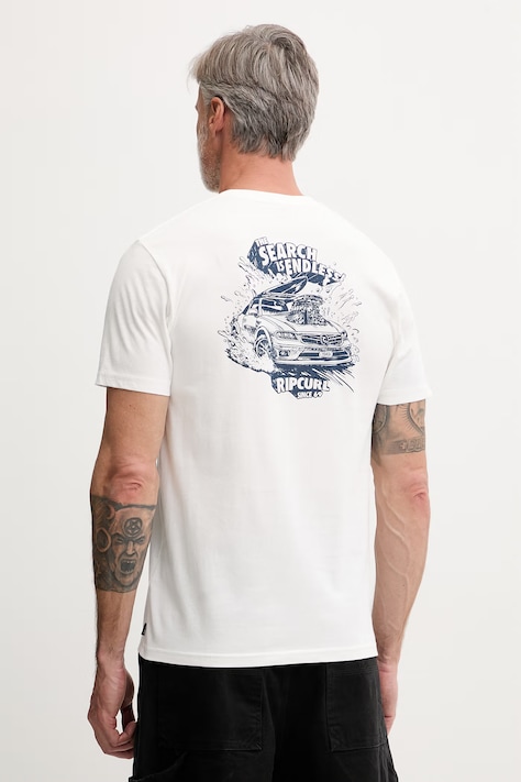 Rip Curl T-shirt męski bawełniany KEEP ON TRUCKING biały 0XWMTE